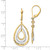 14K Two-tone Diamond Cut Leverback Earrings - TH-3754514E-4475