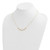 14k Two-tone Diamond-cut Beads and Love Knots 18 inch Necklace