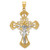 14k Two-tone Diamond-cut Crucifix Pendant - C2-1DE958E7-9610