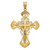 14k Two-tone Diamond-cut Crucifix Pendant - C2-1DE958E7-9610
