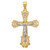 14k Two-tone Diamond-cut Crucifix Pendant - C3-C3DA4225-2183