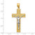 14K Two-tone Diamond-cut Crucifix Pendant - D3-84B9D6A6-4626