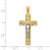 14K Two-tone Diamond-cut Crucifix Pendant - D3-F020D677-9344