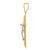 14k Two-tone Diamond-cut Crucifix Pendant - K6-72385E7B-7000