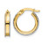 14k Two-tone Diamond-cut Edge 3x14mm Round Hoop Earrings