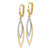 14k Two-tone Diamond-cut Leverback Earrings - TL-F4F40D5A-3978