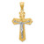 14k Two-tone Diamond-cut Passion Crucifix Pendant - K6-9CF5BF36-7491