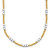 14K Two-tone Diamond-cut Round and Square Beaded 18 inch Necklace