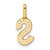 14K  Gold Diamond Letter S Initial Pendant
