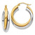 14k Two-tone Double Hoop Earrings