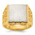 14k Two-Tone Engravable Square Signet ring