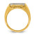 14k Two-Tone Engravable Square Signet ring