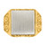 14k Two-Tone Engravable Square Signet ring