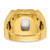 14k Two-Tone Engravable Square Signet ring