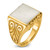 14k Two-Tone Engravable Square Signet ring
