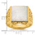 14k Two-Tone Engravable Square Signet ring