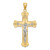 14K Two-tone Engraved Crucifix Charm - K9-EE26A64E-7409
