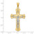14K Two-tone Engraved Crucifix Charm - K9-EE26A64E-7409