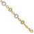 14K Two-tone Fancy Circles Cable Link 7.5 inch Bracelet