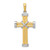 14k Two-tone Fancy Cross Pendant - D1-C39AF731-5847