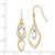 14K Two-tone Fancy Twisted Dangle Earrings