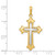 14k Two-tone Fleur De Lis Cross Pendant - D1-15A178DE-3812