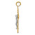 14k Two-tone Gold Polished Crucifix Pendant