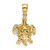 14K Two-tone Gold Turtle Charm