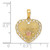 14k Two-Tone GRANDMA Heart w/Flower Charm