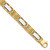 14k Two-tone High Polished 7.4mm Fancy Bar Link 8.5 inch Mens Bracelet