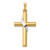 14K Two-Tone Hollow Cross w/Drape Charm - XR-94BEC7C4-4529
