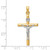 14k Two-tone Hollow Crucifix Pendant - XR-76FF78CB-9339