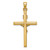 14k Two-tone Hollow Crucifix Pendant - XR-76FF78CB-9339