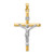 14k Two-tone Hollow Crucifix Pendant - XR-7F8D5508-3739