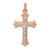 14k Two-tone Hollow Crucifix Pendant - XR-C02EB794-1628