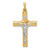 14k Two-tone Hollow Polished Center X Crucifix