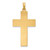 14k Two-tone Hollow Polished Rope Edge Latin Crucifix