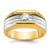 14k Two-tone IBGoodman Men's 1/2 carat Diamond Complete Ring - B5-45A9E345-9138