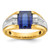 14k Two-tone IBGoodman Men's Gemstone and Diamond Ring Mounting