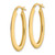 14K  Polished Oval Hoop Earrings