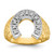 14k Two-tone IBGoodman Men's Horseshoe 1/5 carat Diamond Complete Ring