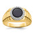 14k Two-tone IBGoodman Men's Onyx and 1/5 carat Diamond Complete Ring
