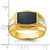 14k Two-tone IBGoodman Men's Onyx Complete Ring - B5-2C014134-7418