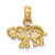 14K  Polished Small Elephant Charm