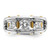 14k Two-tone IBGoodman Men's Polished 3-Stone Ring Mounting - B6-048BDC42-5653