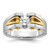 14k Two-tone IBGoodman Men's Polished and Satin 1/2 carat Diamond Complete Ring - B6-5D6ABF96-7076