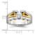 14k Two-tone IBGoodman Men's Polished and Satin 1/2 carat Diamond Complete Ring - B6-5D6ABF96-7076
