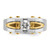 14k Two-tone IBGoodman Men's Polished and Satin 1/2 carat Diamond Complete Ring - B6-5D6ABF96-7076