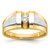 14k Two-tone IBGoodman Men's Polished and Satin 1/4 carat Diamond Complete Ring - B5-09B47D06-7371