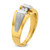 14k Two-tone IBGoodman Men's Polished and Satin 1/4 carat Diamond Complete Ring - B5-09B47D06-7371